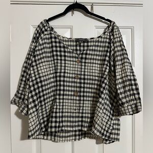 Black and Cream Blouse